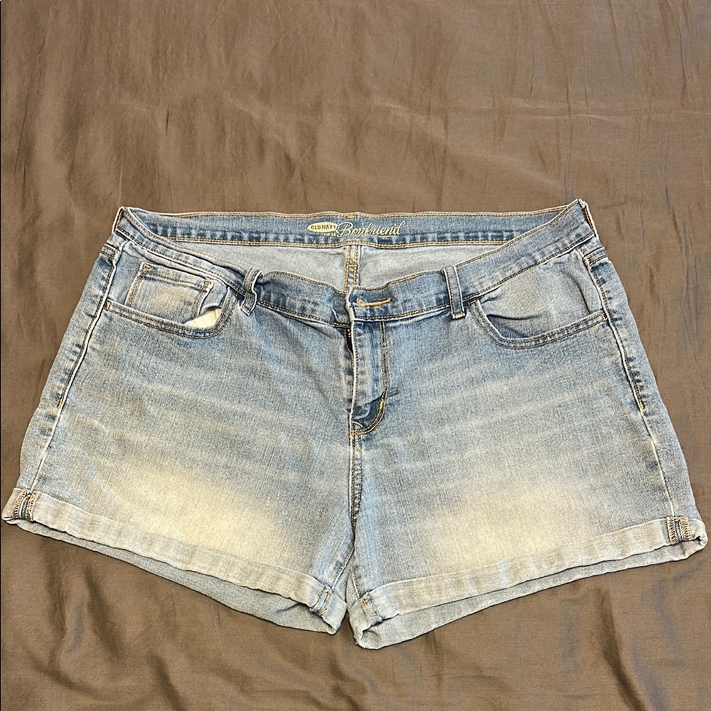 Old Navy Blue Jean Shorts Relaxed Fit Cuffed Hem
